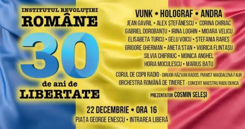 Afișul concertului și trupele participante