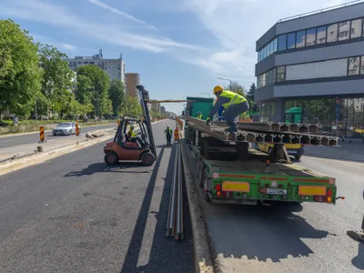Șine de tramvai - Prelungirea Ghencea - Foto: Facebook/Primăria Municipiului București