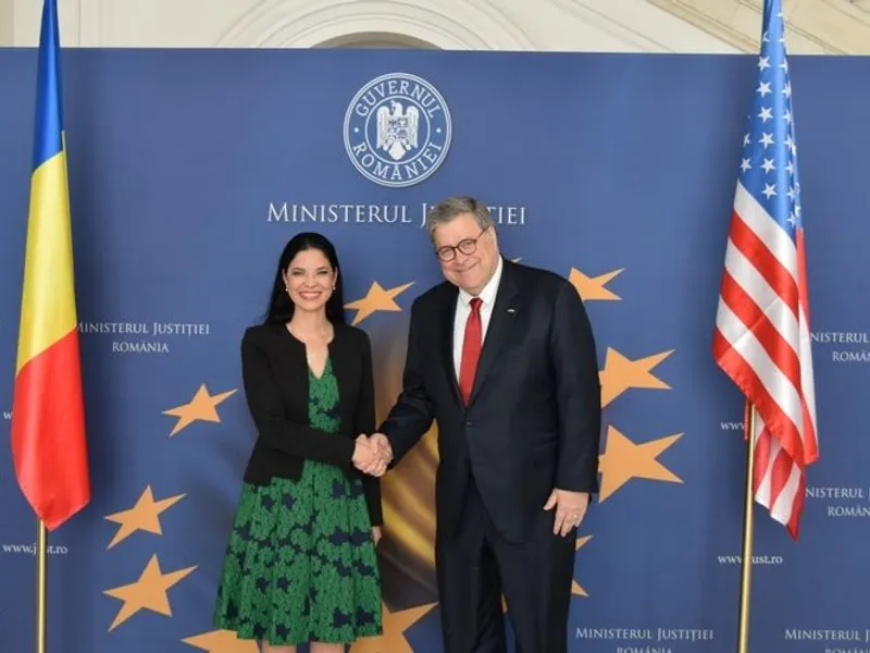 Ana Birchall și William Barr, procurorul general al SUA Foto: Facebook