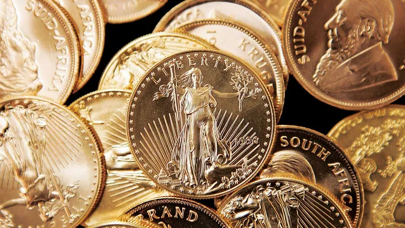 American Eagle și lingouri de aur de la South African Krugerrand