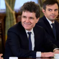 Preşedintele Nicuşor Dan, în timpul unei runde de consultări cu partidele, la Cotroceni - Foto: Profimedia Images