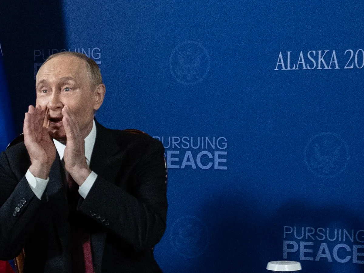 Putin strigă la reporteri în timpul unui summit SUA-Rusia pe tema Ucrainei din Alaska - Foto: Profimedia Images