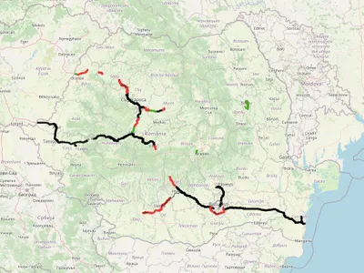 Harta autostrazile din Romania - 2020 - 2021/FOTO: HotNews.ro