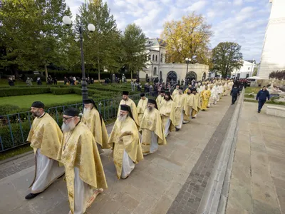 Liturghie cu ocazia sărbătorii Sfintei Parascheva, hramului Catedralei Mitropolitane din Iaşi, 14 octombrie 2025 - Foto: INQUAM PHOTOS/Casian Mitu