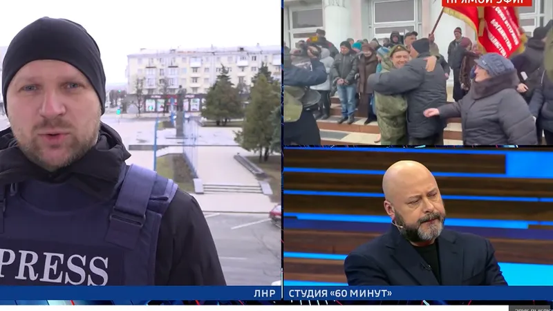 Presa din Rusia relateazaă ce-i convine lui Putin Foto: captură video