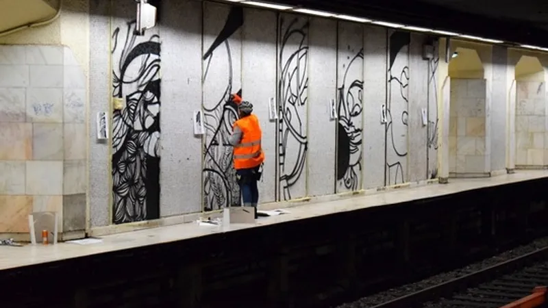 Mai multe stații de metrou din București, transformate în galerii de artă subterană. / Foto: news.ro
