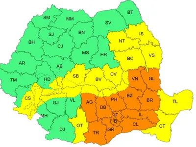 Harta zăpadă Foto: ANM