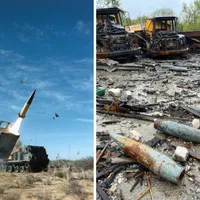 Rachetele HIMARS au „vizitat” un mare depozit de echipamente militare rusești. Nimic n-a rămas - FOTO: Twitter/TpyxaNews