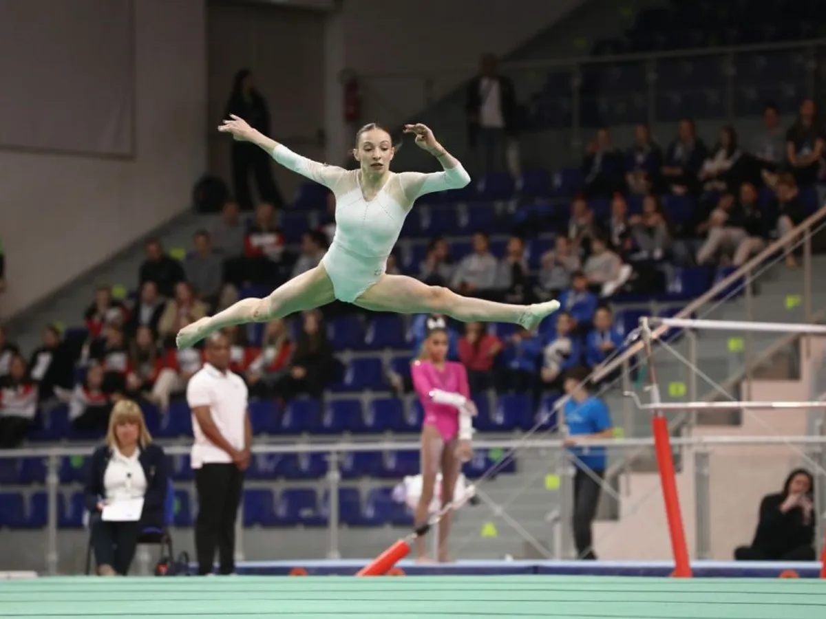 Gimnasta Ana Maria Bărbosu, la Trofeul din Aprilie, de la Jesolo - Foto: Profimedia Images