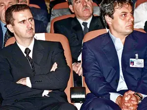 Bashar al-Assad și Manaf Tlass/ Foto: The Times