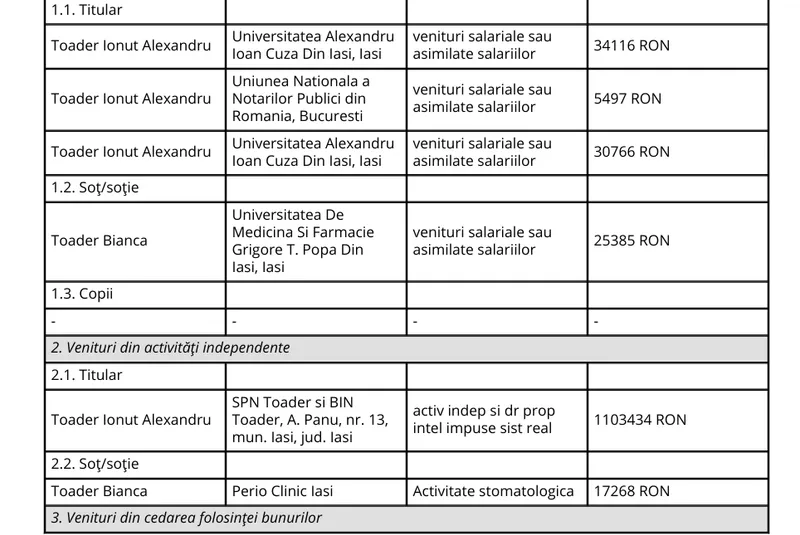 Avere Alexandru Toader - Foto: ANI