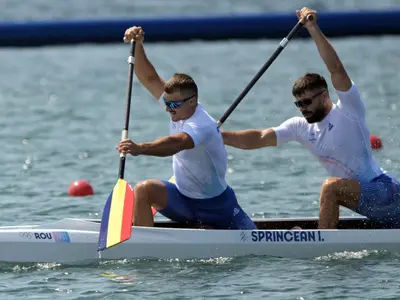 Oleg Nuță și Ilie Sprîncean, calificare în semifinalele probei de canoe dublu pe distanţa de 500 m  - Foto: Profimediaimages.ro