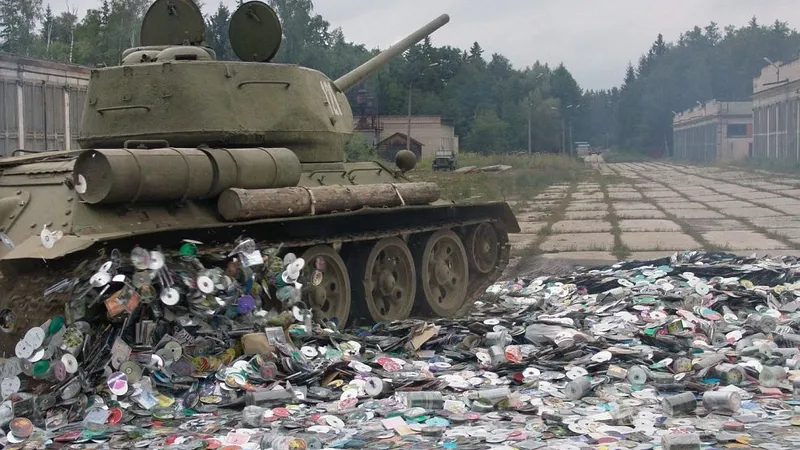 Armata Rusiei e la fundul sacului. Studioul de film Mosfilm donează tancuri şi tractoare de recuzită - Foto: Profimedia Images