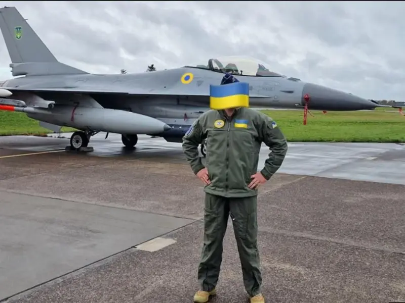 Interviu cu un pilot ucrainean pe F-16 antrenat în România - Foto: VOA/holosameryky.com