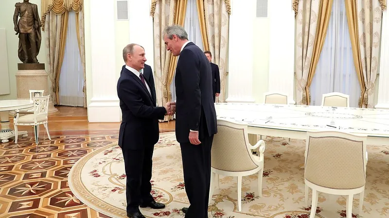 Rainer Seele și Vladimir Putin la Kremlin/FOTO: kremlin.ru