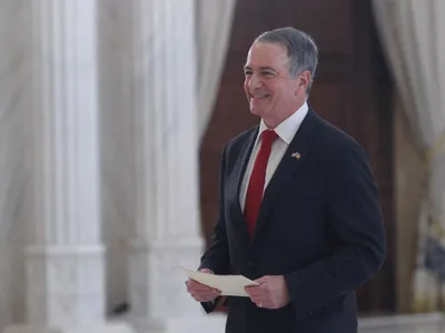 Darryl Niremberg, cu ocazia primirii la preşedintele Nicuşor Dan, pentru prezentarea scrisorilor de acreditare - Foto: INQUAM PHOTOS/George Călin