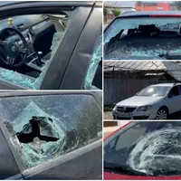 După o ceartă cu iubita, un bărbat din Bacău a luat bâta și a lovit toate mașinile de pe stradă Foto: captură video Observator