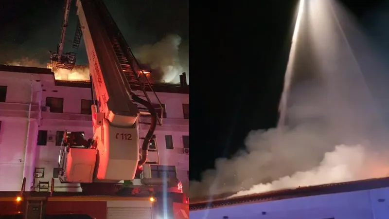 Intervenție de urgență după un incendiu izbucnit la Judecătoria Cornetu și Centrul Cultural - Foto: ISU B-IF