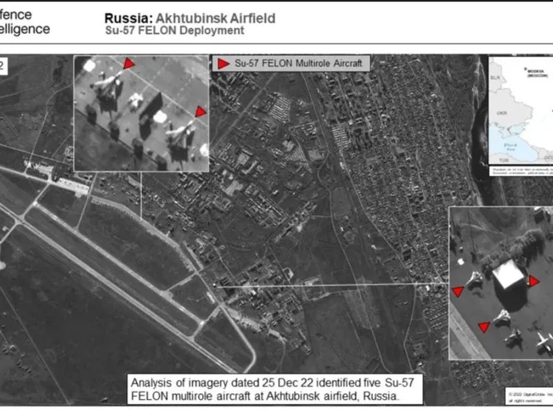 Baza aeriană rusă de la Ahtubinsk/Foto: defence intelligence