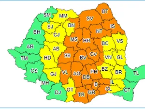 Bucureștiul și peste 20 de județe, sub Cod portocaliu de vijelii şi de precipitaţii. / Foto: ANM