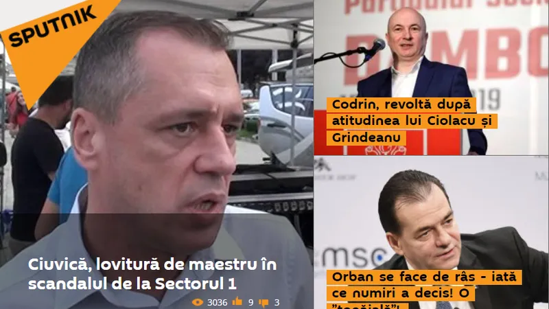 Sputnik apără orice fake-news de la Antena 3. Mincinoșii, devin eroi Foto: captură Sputnik