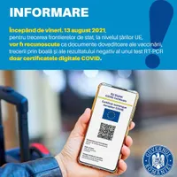 Paşaportul COVID, obligatoriu începând de vineri pentru călătoriile în statele Uniunii Europene/FOTO: Facebook/ROvaccinare