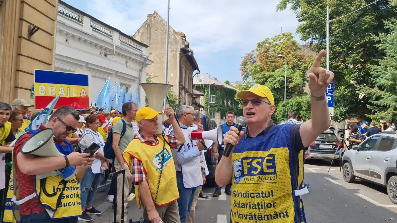 Profesorii boicotează noul an școlar - Foto: Facebook/ Federatia Sindicatelor din Educație „Spiru Haret”