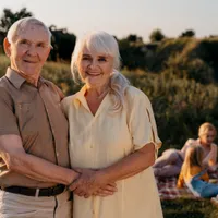 Pensionari aflați în parc - Foto: freepik