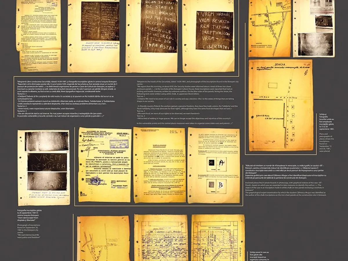Documente din Dosarul „Panoul”, din timpul urmăririi și anchetării elevului Mugur Călinescu