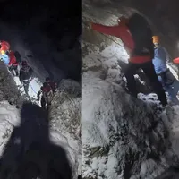 VIDEO Operațiune de salvare în Bușteni. Doi tineri au fost recuperați de pe munte. Voiau la Sfinx - FOTO: Facebook/SalvamontBusteni