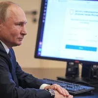 Preşedintele Vladimir Putin nu a putut să meargă la urne, a votat online. / Foto: tass.com