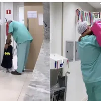 Un chirurg s-a costumat în supererou pentru a-i duce pe copii în sala de operație. Mii de reacții Foto: captură video TikTok/ drjoe_md