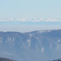 Munții Făgăraș surprinși din județul Cluj - Foto: Facebook/ Centru de Informare Turistică Băișoara