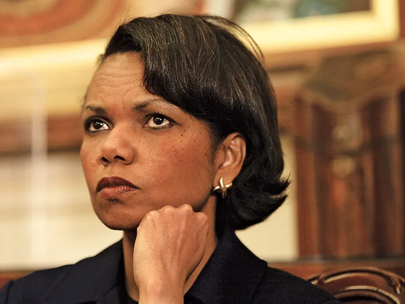 Condoleezza Rice, pe atunci consilier pentru securitate națională.