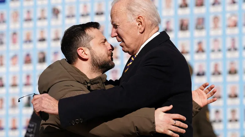 Joe Biden a fost într-o vizită fulger la Kiev pentru a marca un an de la începerea invaziei ruse Foto: profimediaimages.ro
