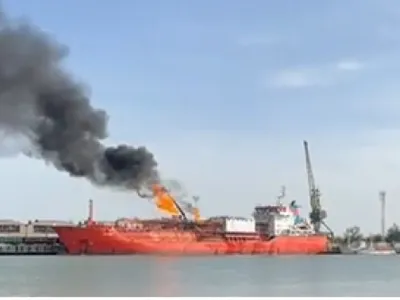 ”A ieșit ciondăneală cu ISU”. Din Tulcea, a spus ce se întâmplă după ce dronele rusești au lovit nava cu 4.400 de tone de GPL