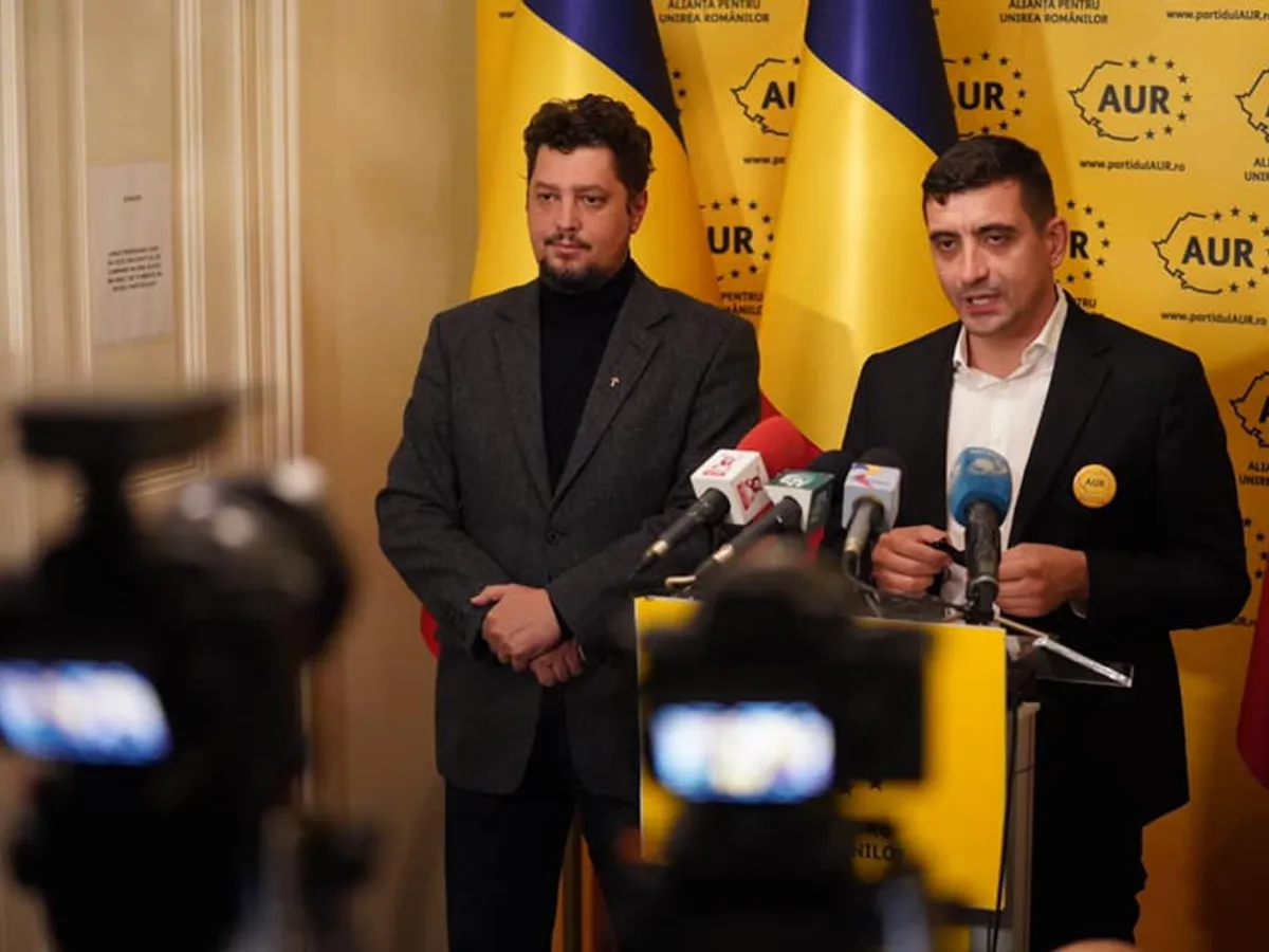George Simion și Claudiu Târziu. Sursa: Facebook AUR