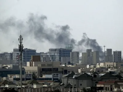 5 martie. Fum deasupra oraşului Doha, din Qatar, după un atac iranian - Foto: Profimedia Images