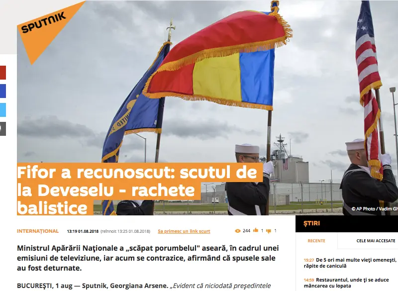 Sputnik România despre declarațiile lui Fifor