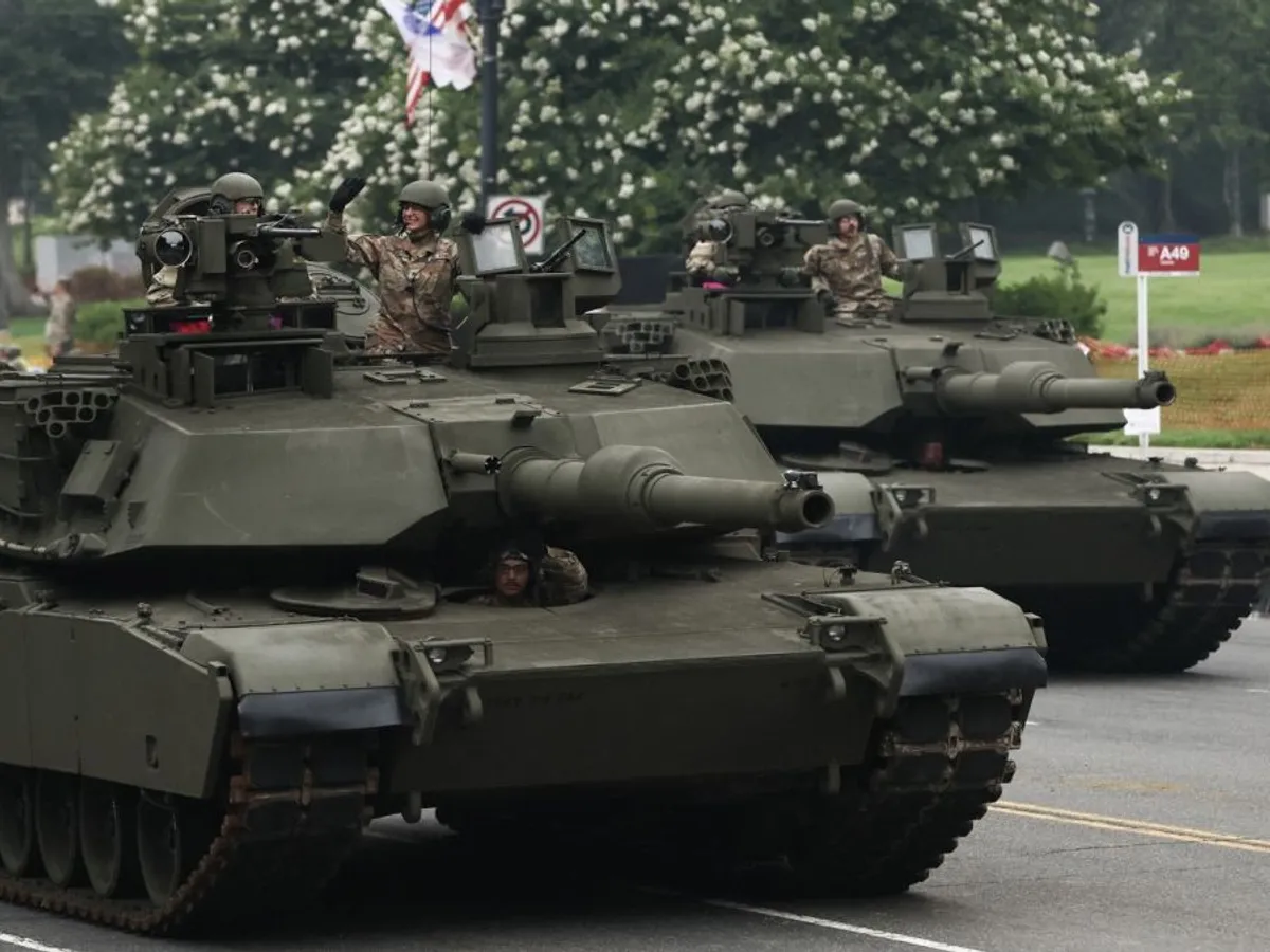 Armata SUA defilează cu tancuri principale de luptă Abrams - Foto: Profimedia Images (imagine cu caracter ilustrativ)