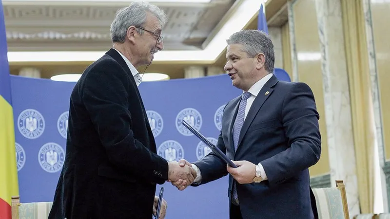 Acționarul unic al Dyomedica, Ioan Roman, felicitat la Guvern de către ministrul Sănătății, Florian Bodog, pentru câștigarea unui contract de furnizare de aparatură medicală