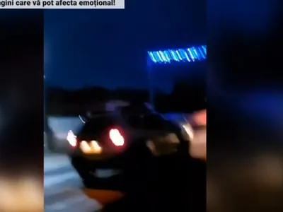 Imagini din timpul urmăririi cu focuri de armă, în care un copil de 13 ani a fost rănit. Foto: Captură video