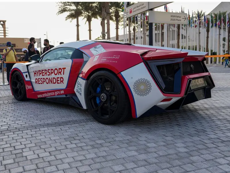 „HyperSport Responder”, cea mai scumpă și mai rapidă ambulanță din lume. / Foto: mediaoffice.ae