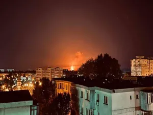 Foto: Imaginile s-au văzut din Galați și Brăila Sursa: Facebook