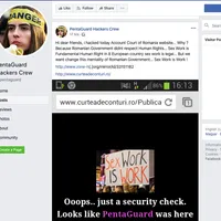Hackerii PentaGuard au spart site-ul Curții de Conturi/FOTO: facebook.com