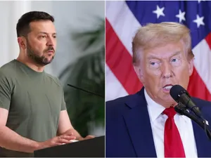 Volodimir Zelenski se va întâlni cu Donald Trump astăzi. Speră la încheierea unui acord cu Putin Foto: colaj Profimedia