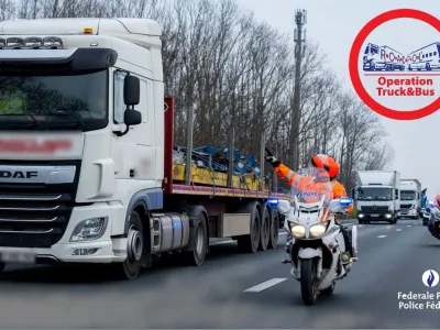 Operațiunea „ROADPOL Truck & Bus” - Foto: Facebook / Poliția Federală Belgiană
