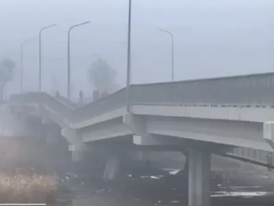 Un pod cheie din Melitopol folosit de ruși pentru aprovizionarea militarilor, lovit de rachete - FOTO: Profimedia