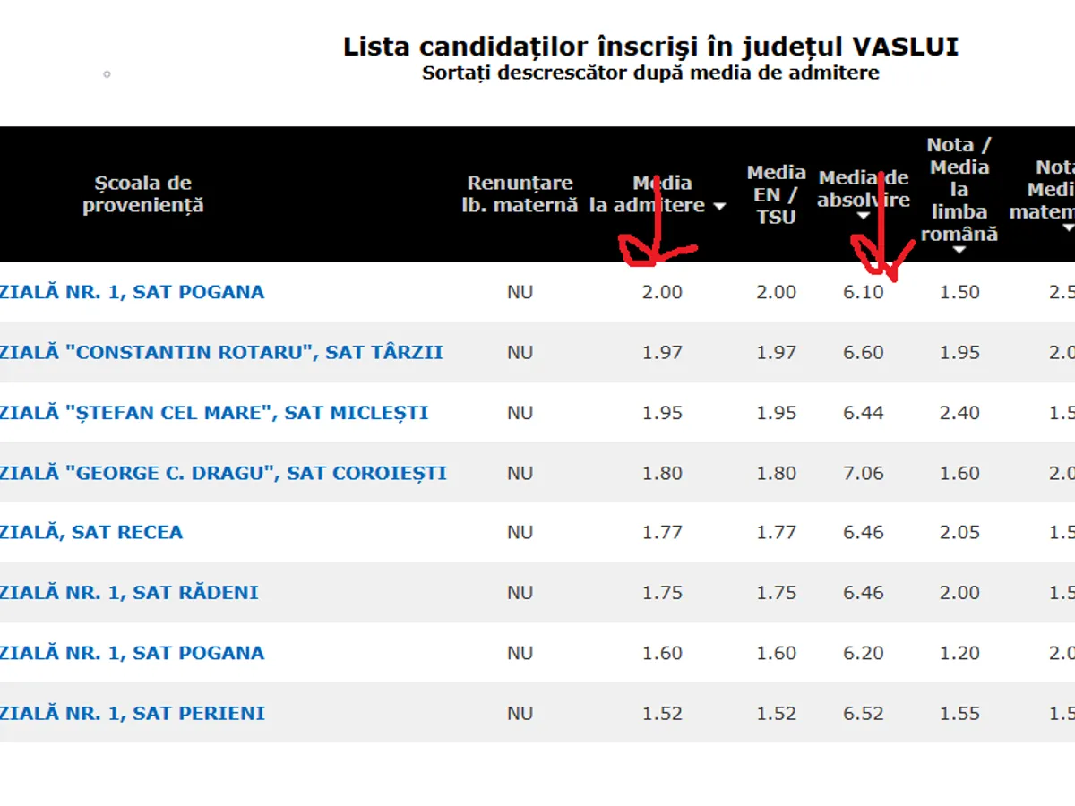 Evaluare Națională Vaslui - Foto: edu.ro