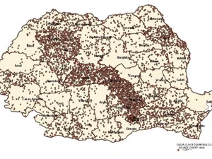 Harta cu cazurile de gripă în săptămâna 10 - 16 februarie. SURSA: CNSCBT